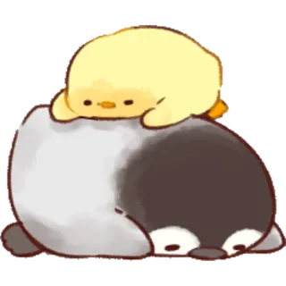 😐 pinguim, pintinho, animal, fofo, kawaii whatsapp sticker
