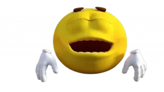 😩 Emoji, Amarillo, Sonriente, 3D whatsapp sticker