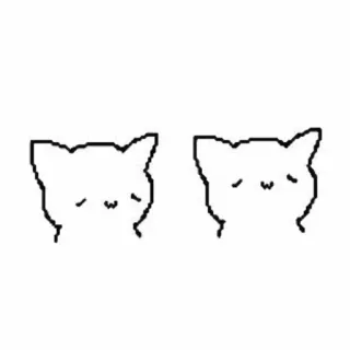💘 gato, animal, fofo, adesivo, kawaii, simples, minimalista telegram sticker