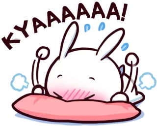 😳 KYAAAAA! Anime, Hase, Kawaii, Sticker, Aufgeregt, Niedlich telegram sticker