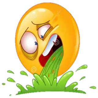 🤮 emoji, enfermo, vómito, potar telegram sticker