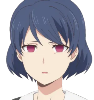 😒 Anime, Donna, Cartone animato, Ritratto, Personaggio, Ragazza, Animato telegram sticker