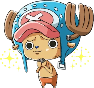 🙏 Tony Tony Chopper One Piece 动漫, 海贼王, 托尼托尼·乔巴, 乔巴, 可爱, 卡通, 驯鹿 telegram sticker