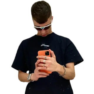 🤳 мужчина, человек, солнцезащитные очки, телефон, селфи telegram sticker