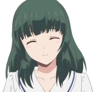 😊 Anime, Ragazza, Felice, Cartone animato, Sorridendo telegram sticker