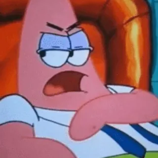 🔐 Patrick Star Spongebob Squarepants Patrick Star, spongebob, cartoon, funny, meme, nickolodeon telegram sticker
