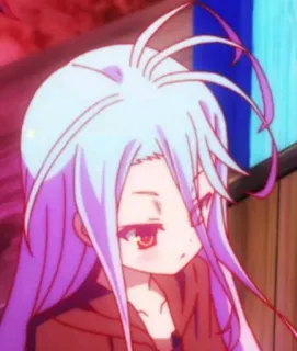 😠 Shiro No Game No Life Anime, Shiro, No Game No Life, Hoạt hình, Dễ thương, Manga whatsapp sticker