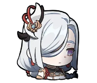😕 Shenhe Genshin Impact anime, video game, chibi, shenhe, genshin impact telegram sticker