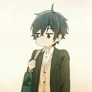 ❤ Anime, Charakter, Junge, Schuluniform, Manga telegram sticker