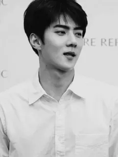➖ RE RE homem, asiático, kpop, camisa, monocromático, retrato telegram sticker