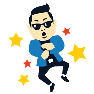 🐴 PSY Gangnam Style kpop, музыка, танцы, певец, знаменитость whatsapp sticker