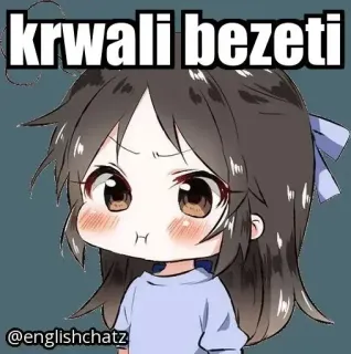 😏 krwali bezeti Anime, Chibi, Mignon, Dessin animé whatsapp sticker