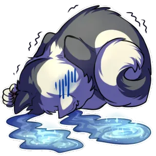 😭 traurig, weinend, tier, hund, tränen telegram sticker