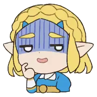 😰 Zelda The Legend of Zelda zelda, preocupado, pensando, nintendo, videojuego telegram sticker