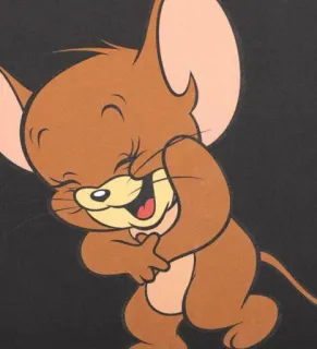 😂 Jerry Mouse Tom and Jerry Jerry, Souris, Dessin animé, Rire, Heureux, Animation, Drôle telegram sticker