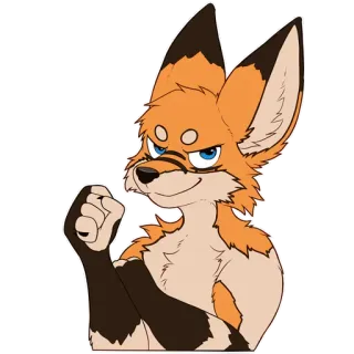 🦊 rubah, furry, antropomorfik, kartun, binatang telegram sticker