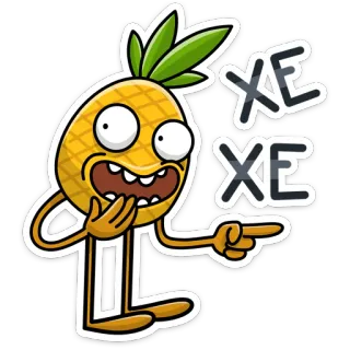 😃 XE
XE pineapple, cartoon, funny, crazy telegram sticker