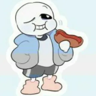 😄 Sans Undertale Sans, Undertale, Hot-dog, Squelette, Dessin animé, Jeu vidéo whatsapp sticker