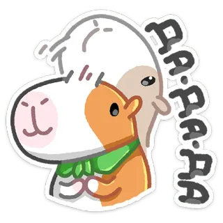 👍 AAAAA süß, Meerschweinchen, Sticker, Cartoon, Tier, Haustier whatsapp sticker