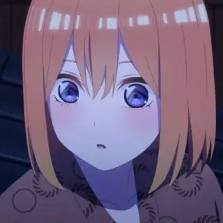 👒 anime, menina, retrato, cabelo laranja, fofa, expressão telegram sticker