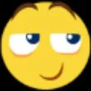 🌟 Emoji, Sourire narquois, Visage, Jaune, Émotion, Expression telegram sticker