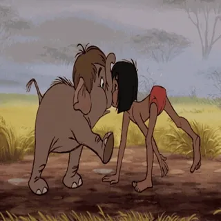 😌 Mowgli, Junior The Jungle Book whatsapp sticker