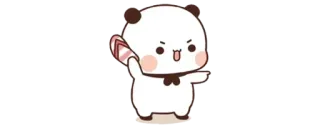 😠 carino, animale, panda, adesivo, cartone animato whatsapp sticker