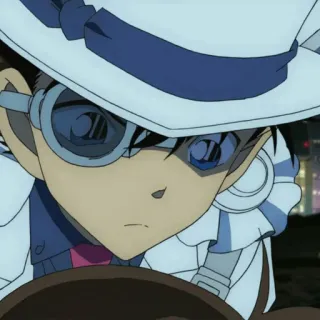 💎 Kaito Kid Detective Conan anime, detective, thief, kaito kid, detective conan telegram sticker