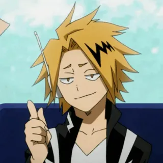 ⚡️ Denki Kaminari My Hero Academia Anime, Denki Kaminari, My Hero Academia, Personaje, Manga whatsapp sticker