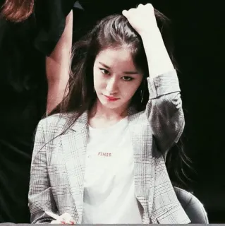 🥀 FINIS woman, fashion, jacket, finis, korean, long hair whatsapp sticker