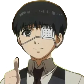 👍 Ken Kaneki Tokyo Ghoul Anime, Mangá, Ken Kaneki, Tokyo Ghoul, Ghoul, Personagem, Joinha telegram sticker