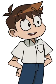 😀 dibujos animados, niño, sonriendo, estudiante, personaje, animación telegram sticker