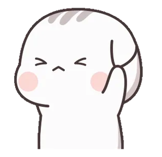 😖 Desenho animado, Fofo, Gesto ofensivo, Dedo do meio, Ilustração telegram sticker