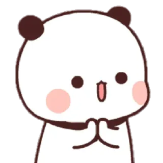 🧸 Panda, Süß, Kawaii, Tier, Sticker, Cartoon whatsapp sticker