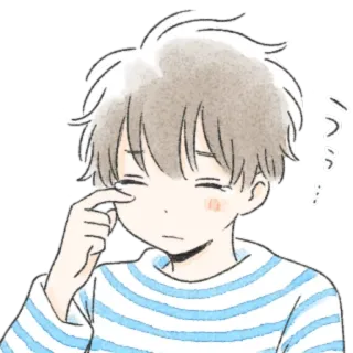 💫 ふえ 애니메이션, 소년, 슬픈, 울고있는, 만화 telegram sticker