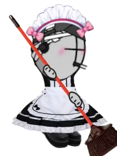 🧐 maid, robot, cleaning, anime telegram sticker