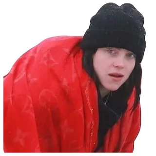 ⛄️ Billie Eilish музыкант, знаменитость, певица, Билли Айлиш, портрет, женщина telegram sticker