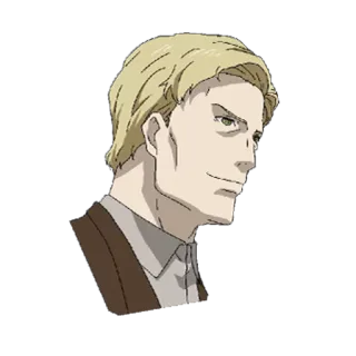 😏 аниме персонаж, блондин, мужской, иллюстрация, мультфильм telegram sticker