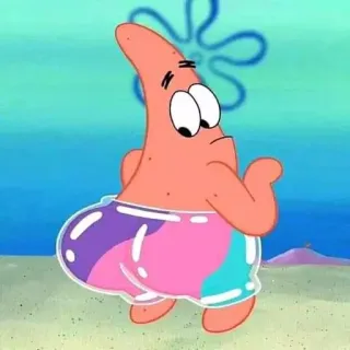 🌟 Patrick Star Spongebob Squarepants cartone animato, Patrick Stella, divertente, Spongebob, animazione, personaggio, meme, Nickelodeon telegram sticker