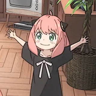 🧸 Anya Forger Spy x Family Аниме, Персонаж, Девушка, Милая, Семья шпиона, Аня, Форджер telegram sticker