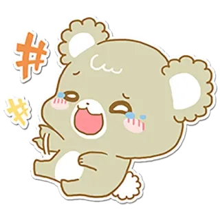 😫 urso, desenho animado, chorando, triste, emoji, adesivo, kawaii telegram sticker