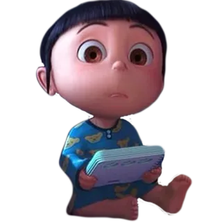 😦 Agnes Despicable Me dessin animé, film, personnage, mignon, fille telegram sticker