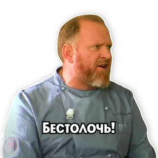 😡 Бестолочь! cuisine, chef, russe, jurons, idiot telegram sticker