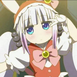 🔮 Kanna Kamui Miss Kobayashi's Dragon Maid Anime, Kawaii, Kanna, Dragon Maid, Chibi telegram sticker