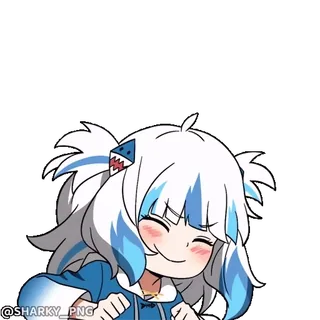🥳 Gawr Gura Hololive whatsapp sticker