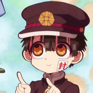 🕊 Hanako-kun Toilet-bound Hanako-kun 封 anime, manga, hanako-kun, school uniform, seal, kawaii, cute telegram sticker