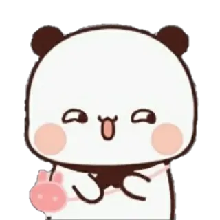 💘 panda, słodki, zwierzę, kreskówka, kawaii, niedźwiedź telegram sticker