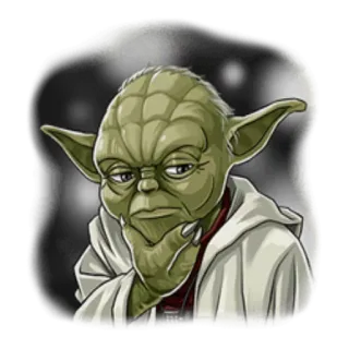 👀 Yoda Star Wars 尤达, 星球大战, 绝地大师, 绿色, 虚构人物 telegram sticker