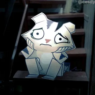 😞 猫, 难过, 卡通, 动物, 可爱, 贴纸 telegram sticker