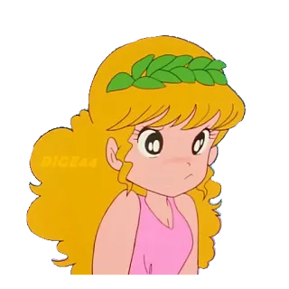 😌 Dibujo animado, Anime, Chica, Rubia, Linda telegram sticker